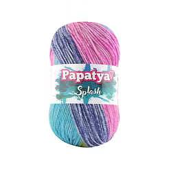 Papatya Splash Yarn – Soft Self-Striping Cotton Blend Knitting & Crochet Yarn