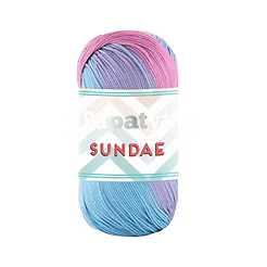 Papatya Sundae Yarn Cake – Soft Gradient Cotton Blend Knitting & Crochet Yarn