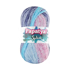 Papatya Splash Yarn – Soft Self-Striping Cotton Blend Knitting & Crochet Yarn