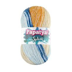 Papatya Splash Yarn – Soft Self-Striping Cotton Blend Knitting & Crochet Yarn