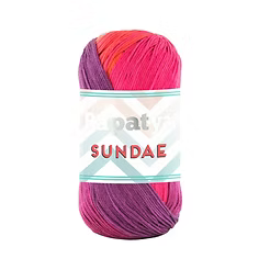 Papatya Sundae Yarn Cake – Soft Gradient Cotton Blend Knitting & Crochet Yarn