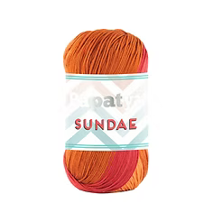 Papatya Sundae Yarn Cake – Soft Gradient Cotton Blend Knitting & Crochet Yarn