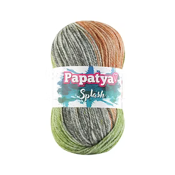 Papatya Splash Yarn – Soft Self-Striping Cotton Blend Knitting & Crochet Yarn