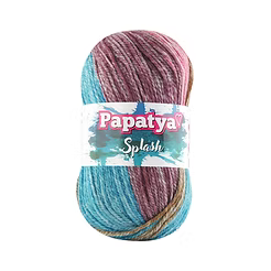 Papatya Splash Yarn – Soft Self-Striping Cotton Blend Knitting & Crochet Yarn