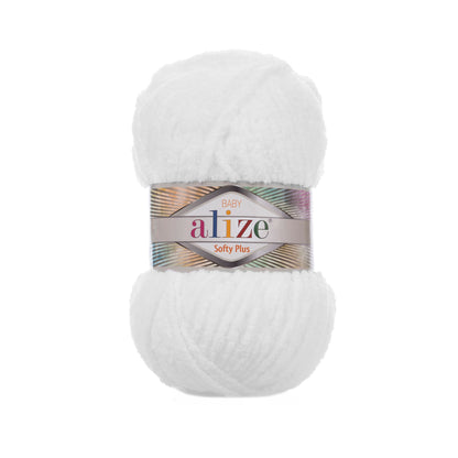 Alize Softy Plus Yarn perfect for baby blankets, plush toys, garments, scarves, crochet, and knitting projects