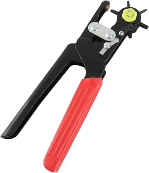 Leather Hole Punch Pliers – Adjustable Rotary Punch Tool for Leather, Belts, Watch Straps & Crafts
