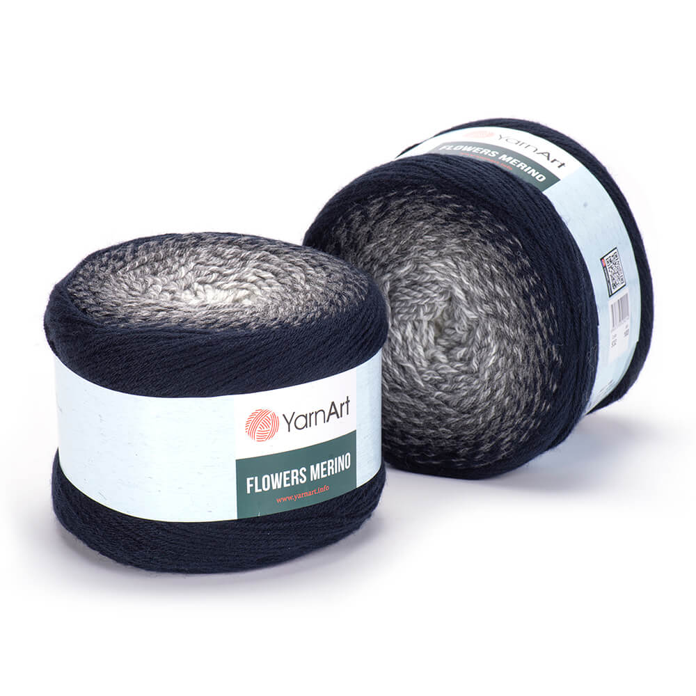 YarnArt Flowers Merino Cake Yarn – 25% Wool, 75% Acrylic Gradient Yarn (225g)