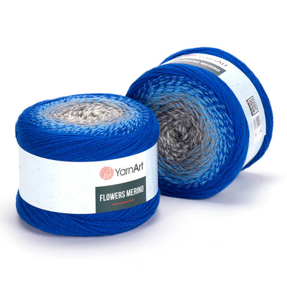 YarnArt Flowers Merino Cake Yarn – 25% Wool, 75% Acrylic Gradient Yarn (225g)