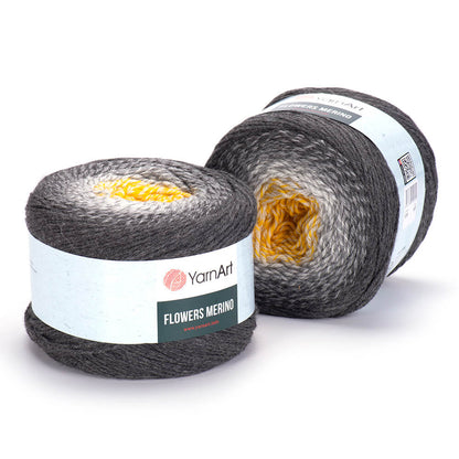 YarnArt Flowers Merino Cake Yarn – 25% Wool, 75% Acrylic Gradient Yarn (225g)