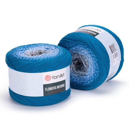 YarnArt Flowers Merino Cake Yarn – 25% Wool, 75% Acrylic Gradient Yarn (225g)