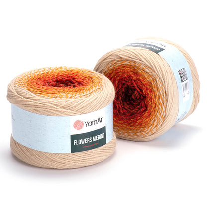 YarnArt Flowers Merino Cake Yarn – 25% Wool, 75% Acrylic Gradient Yarn (225g)