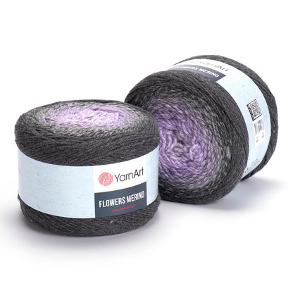 YarnArt Flowers Merino Cake Yarn – 25% Wool, 75% Acrylic Gradient Yarn (225g)