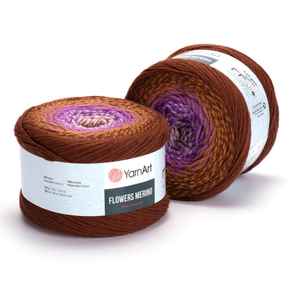 YarnArt Flowers Merino Cake Yarn – 25% Wool, 75% Acrylic Gradient Yarn (225g)