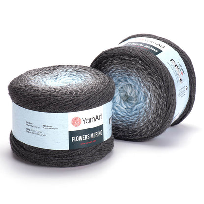 YarnArt Flowers Merino Cake Yarn – 25% Wool, 75% Acrylic Gradient Yarn (225g)