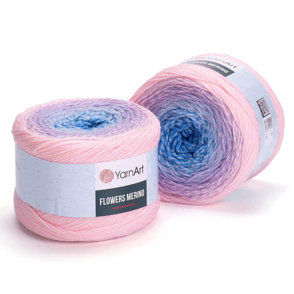 YarnArt Flowers Merino Cake Yarn – 25% Wool, 75% Acrylic Gradient Yarn (225g)
