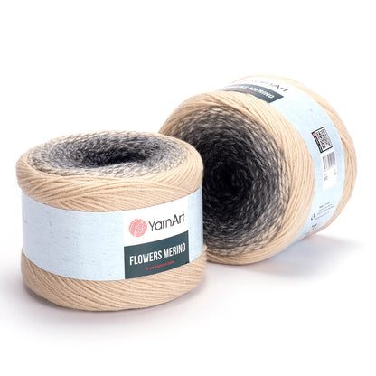YarnArt Flowers Merino Cake Yarn – 25% Wool, 75% Acrylic Gradient Yarn (225g)