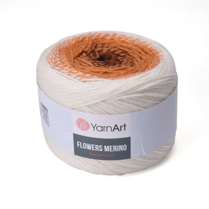 YarnArt Flowers Merino Cake Yarn – 25% Wool, 75% Acrylic Gradient Yarn (225g)