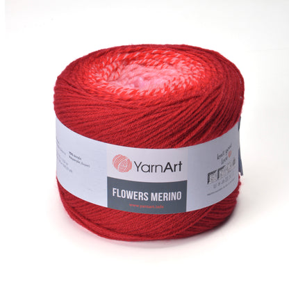 YarnArt Flowers Merino Cake Yarn – 25% Wool, 75% Acrylic Gradient Yarn (225g)