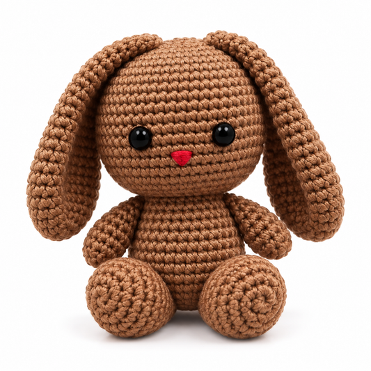 Handmade Crochet Floppy Ear Bunny Plushie | Custom Amigurumi Rabbit Toy