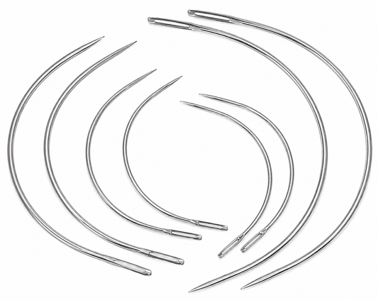 Curved Leather Sewing Needle Set – Round Steel Upholstery & Saddle Stitch Hand Needles