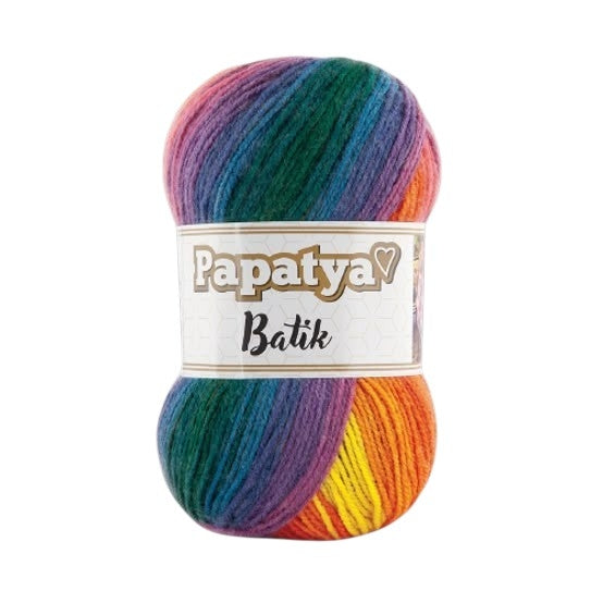 Papatya Batik Yarn – Soft Multi-Color Acrylic Knitting & Crochet Yarn