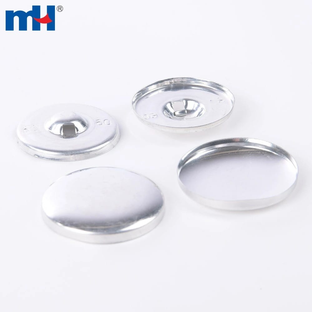 Premium Aluminum Self-Cover Wire Back Button 12 pcs