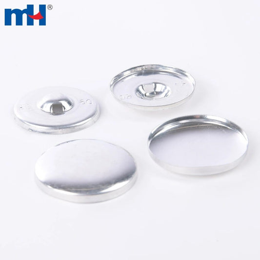 Premium Aluminum Self-Cover Wire Back Button 12 pcs