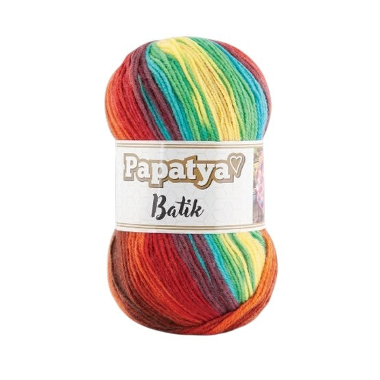 Papatya Batik Yarn – Soft Multi-Color Acrylic Knitting & Crochet Yarn