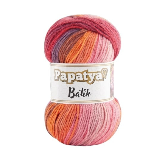 Papatya Batik Yarn – Soft Multi-Color Acrylic Knitting & Crochet Yarn