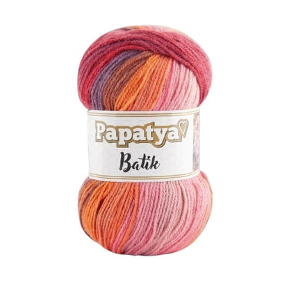 Papatya Batik Yarn – Soft Multi-Color Acrylic Knitting & Crochet Yarn
